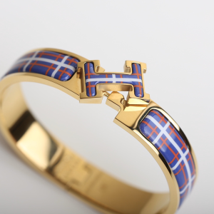 Luxury Womens Jewelry Hermes Clic H Tartan Bracelet A205PP260 AA147735