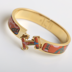 Luxury Womens Jewelry Hermes Clic H Tartan Bracelet A205PP260 AA147737