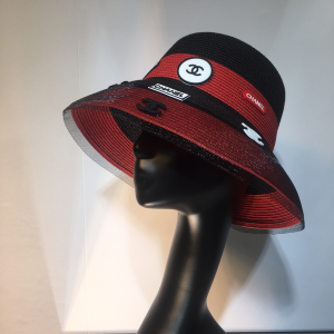 Chanel Charms Fedora Hat Red 