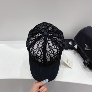 Luxury Womens Hats Dior Oblique Black Velvet Baseketball Hat A144PP60 AA147982