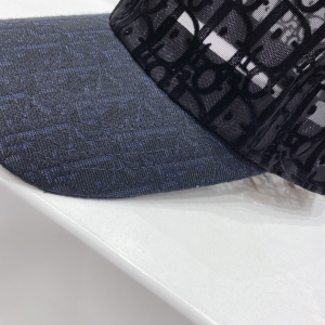 Luxury Womens Hats Dior Oblique Black Velvet Baseketball Hat A144PP60 AA147982