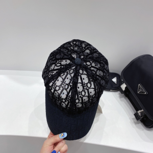 Luxury Womens Hats Dior Oblique Black Velvet Baseketball Hat A144PP60 AA147982