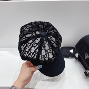 Luxury Womens Hats Dior Oblique Black Velvet Baseketball Hat A144PP60 AA147982
