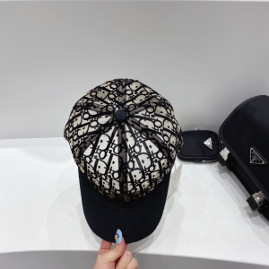 Luxury Womens Hats Dior Oblique Black Velvet Baseketball Hat A144PP60 AA147983