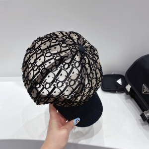 Luxury Womens Hats Dior Oblique Black Velvet Baseketball Hat A144PP60 AA147983