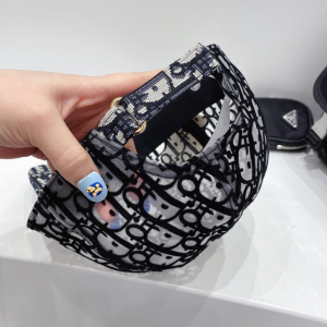 Luxury Womens Hats Dior Oblique Black Velvet Baseketball Hat A144PP60 AA147984