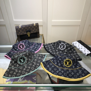 Luxury Womens Hats Louis Vuitton Denim Monogram Bucket Hat A144PP60 AA147976