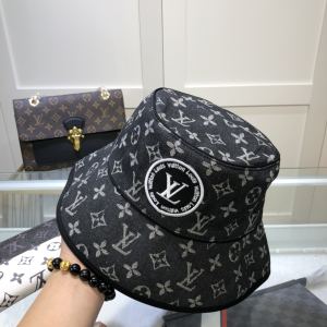 Luxury Womens Hats Louis Vuitton Denim Monogram Bucket Hat A144PP60 AA147977