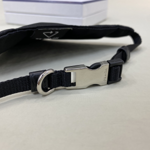 Luxury Womens Accessories Prada Nylon Pet Collar Black 2YC011 A155PP160 AA148141