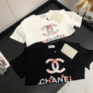 Luxury Womens Clothing Chanel CC Logo Cotton T Shirt SML A154PP280 AA148134