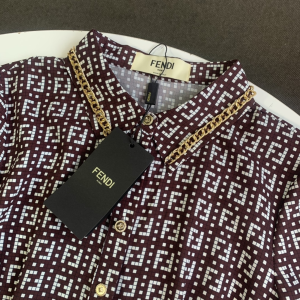 Luxury Womens Clothing Fendi FF Jacquard Dress SML A154PP480 AA148135