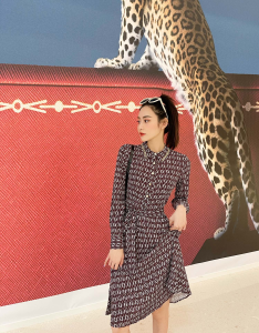 Luxury Womens Clothing Fendi FF Jacquard Dress SML A154PP480 AA148135