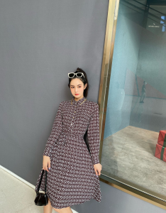 Luxury Womens Clothing Fendi FF Jacquard Dress SML A154PP480 AA148135