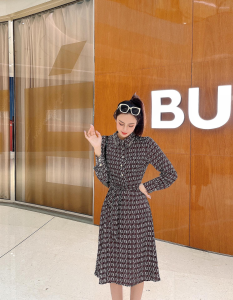 Luxury Womens Clothing Fendi FF Jacquard Dress SML A154PP480 AA148135