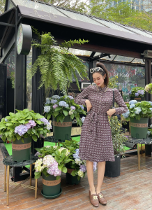 Luxury Womens Clothing Fendi FF Jacquard Dress SML A154PP480 AA148135