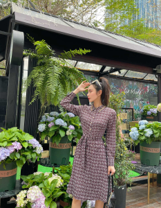 Luxury Womens Clothing Fendi FF Jacquard Dress SML A154PP480 AA148135