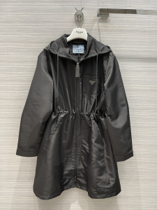 Prada Cashgora Caban Jacket Black 