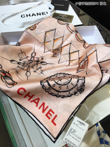 Luxury Womens Scarf Chanel 2021 Cashmere Silk Scarf Pink 90x90CM A151PP180 AA148044