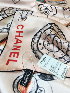 Luxury Womens Scarf Chanel 2021 Cashmere Silk Scarf Pink 90x90CM A151PP180 AA148044