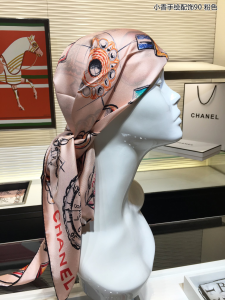 Luxury Womens Scarf Chanel 2021 Cashmere Silk Scarf Pink 90x90CM A151PP180 AA148044