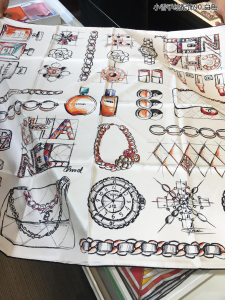 Chanel 2021 Cashmere Silk Scarf White 