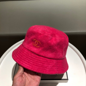 Chanel CC Logo Bucket Hat Red 