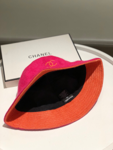 Luxury Womens Hats Chanel CC Logo Bucket Hat Red A190PP105 AA148256