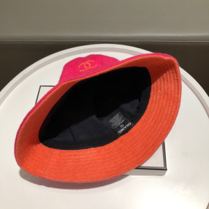 Luxury Womens Hats Chanel CC Logo Bucket Hat Red A190PP105 AA148256
