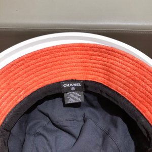 Luxury Womens Hats Chanel CC Logo Bucket Hat Red A190PP105 AA148256