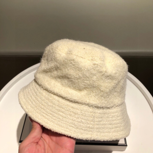 Luxury Womens Hats Chanel CC Logo Bucket Hat White A190PP105 AA148257