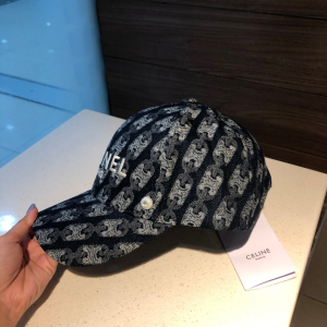 Luxury Womens Hats Chanel Paris Denim Blue Baseball Cap Hat A190PP90 AA148282