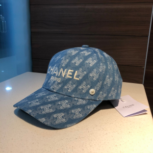 Chanel Paris Denim Blue Baseball Cap Hat 
