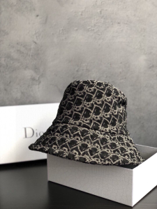Luxury Womens Hats Dior Denim Oblique Fedora Bucket Hat Black A190PP100 AA148260