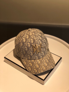 Luxury Womens Hats Dior Embroidered Beige Oblique Baseball Hat A190PP90 AA148301