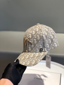 Luxury Womens Hats Dior Embroidered Beige Oblique Baseball Hat A190PP90 AA148301