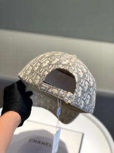 Luxury Womens Hats Dior Embroidered Beige Oblique Baseball Hat A190PP90 AA148301