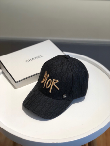 Dior Embroidered Black Oblique Baseball Hat 