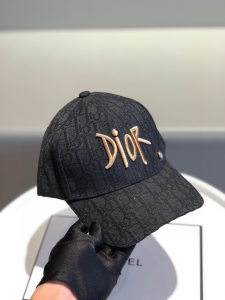 Luxury Womens Hats Dior Embroidered Black Oblique Baseball Hat A190PP90 AA148297