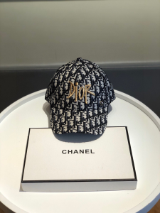 Luxury Womens Hats Dior Embroidered Black Oblique Baseball Hat A190PP90 AA148298