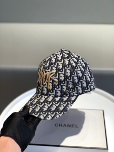 Luxury Womens Hats Dior Embroidered Black Oblique Baseball Hat A190PP90 AA148298