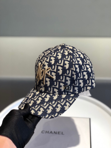 Luxury Womens Hats Dior Embroidered Blue Oblique Baseball Hat A190PP90 AA148299