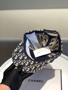 Luxury Womens Hats Dior Embroidered Blue Oblique Baseball Hat A190PP90 AA148299