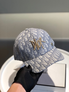 Luxury Womens Hats Dior Embroidered Grey Oblique Baseball Hat A190PP90 AA148300