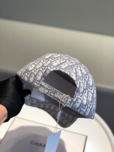 Luxury Womens Hats Dior Embroidered Grey Oblique Baseball Hat A190PP90 AA148300