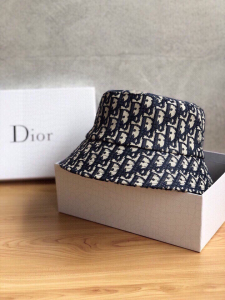 Luxury Womens Hats Dior Oblique Black Bucket Hat A190PP90 AA148289