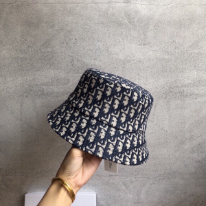 Luxury Womens Hats Dior Oblique Black Bucket Hat A190PP90 AA148289