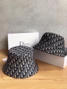 Luxury Womens Hats Dior Oblique Black Bucket Hat A190PP90 AA148289