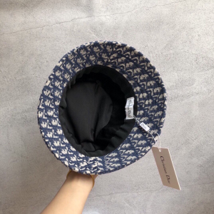 Luxury Womens Hats Dior Oblique Black Bucket Hat A190PP90 AA148289