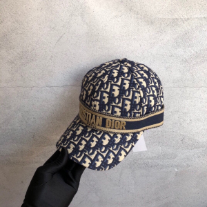 Luxury Womens Hats Dior Oblique Dior Jacquard Bucket Hat Blue A190PP100 AA148290