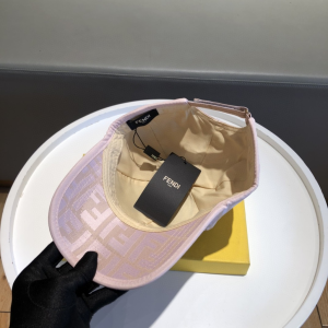 Luxury Womens Hats Fendi FF Jacquard Canvas Baseball Hat Pink A190PP95 AA148249